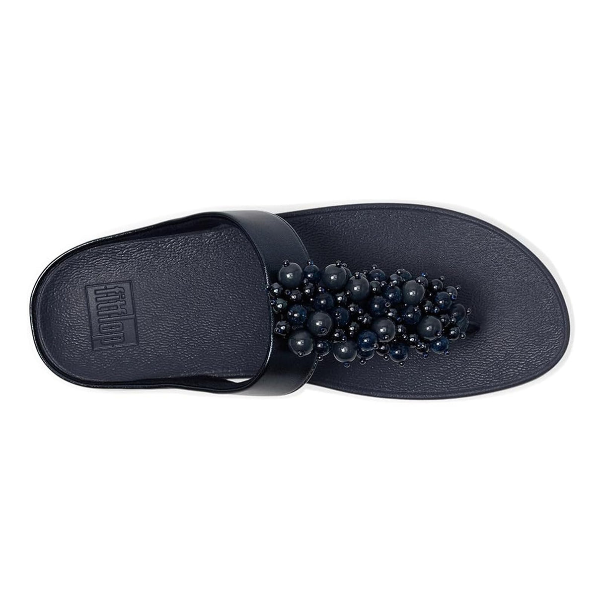 Fitflop Fino Bauble-Bead Toe-Post Sandals, Sandalia Mujer, Navy, 38 EU