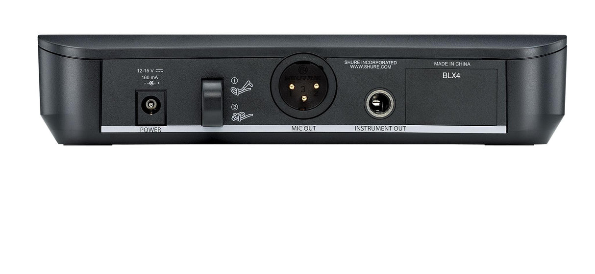 Shure Micrófono inalámbrico BLX14/W85 UHF - Adecuado para oradores y Artistas - Batería Dura 14 Horas, Alcance de 100m - Incluye micrófono de Solapa WL185 y Receptor de Canal único - Banda T11