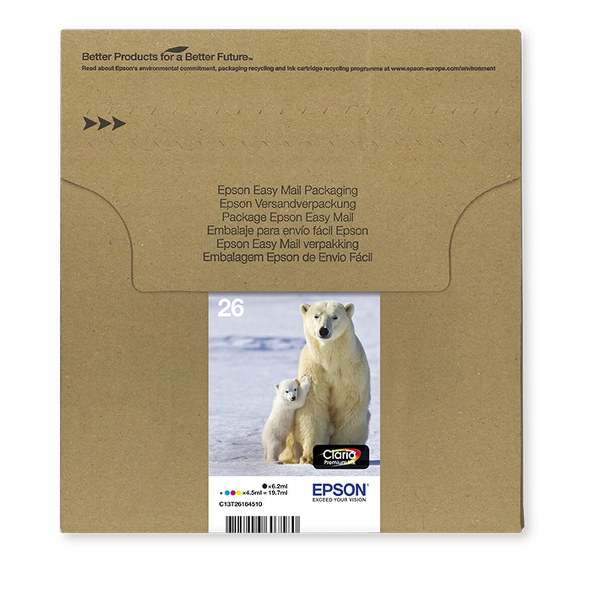 Epson 26 cartucho multipack (4 colores) embalaje eco-friendly