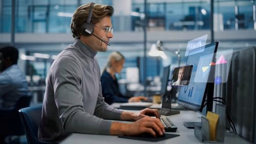 Yealink WH64 Dual UC Casque Sans Fil Arceau Bureau/Centre d'appels Micro-USB Bluetooth Noir