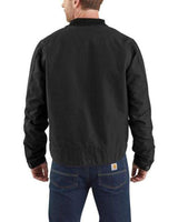Carhartt, Hombre, Detroit Chaqueta En Lona De Algodón Con Forro Cálido, Ajuste Ligeramente Holgado, Negro, L