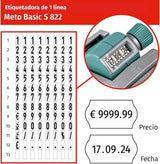 Juego de etiquetadoras de precios Meto Basic S original