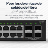 NETGEAR Smart Managed Essentials 52-Port Gigabit Ethernet S350 Series PoE+ Switch - 48 x 1G PoE+ at 380W, 4 x 1G Dedicated SFP - Desktop or Rack Support (GS324TPv2)