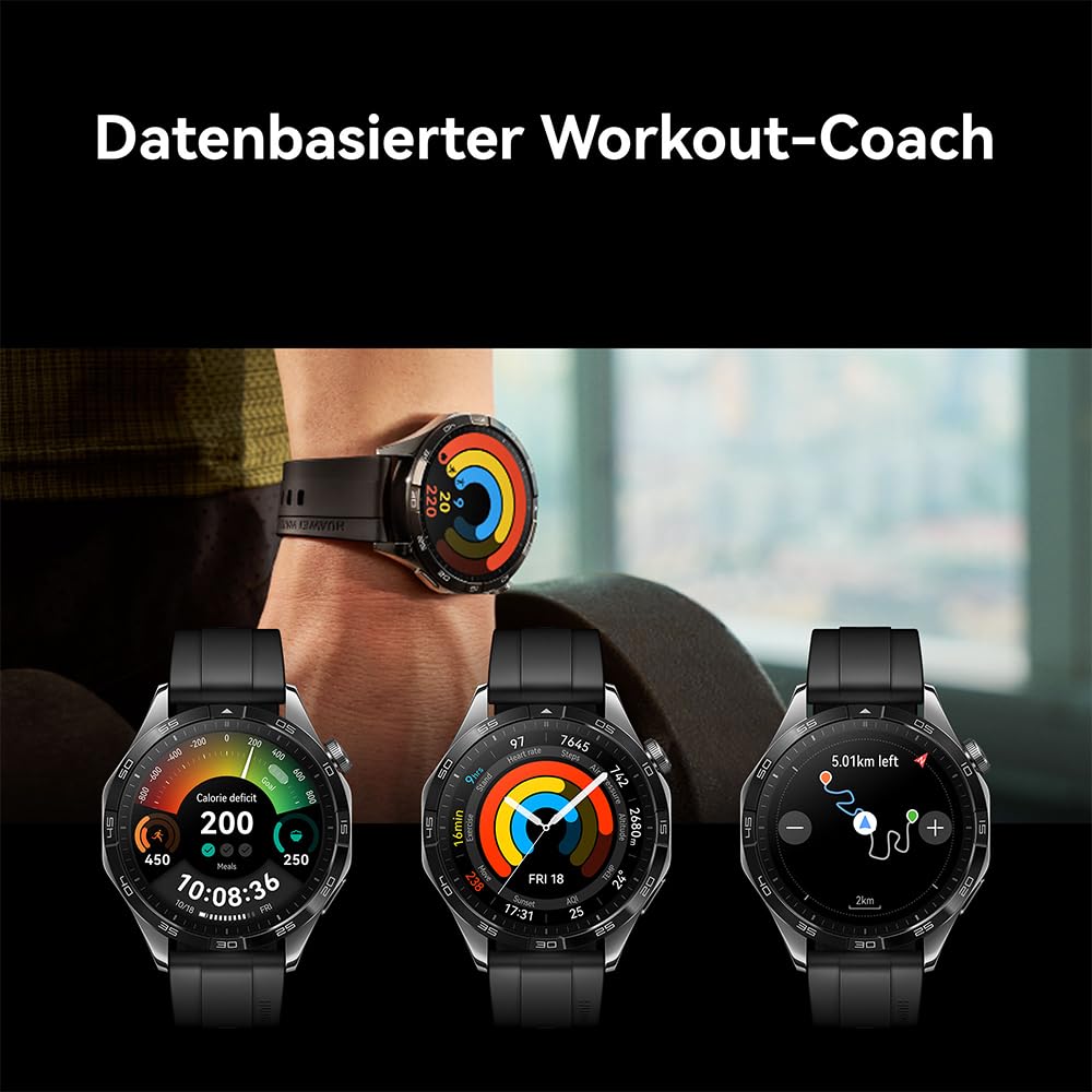 Huawei Watch GT 4 46mm Smartwatch, hasta 2 semanas de batería, iOS & Android, gestión de calorías, Seguimiento Profesional de la Salud, SpO2, GPS, versión española, Verde