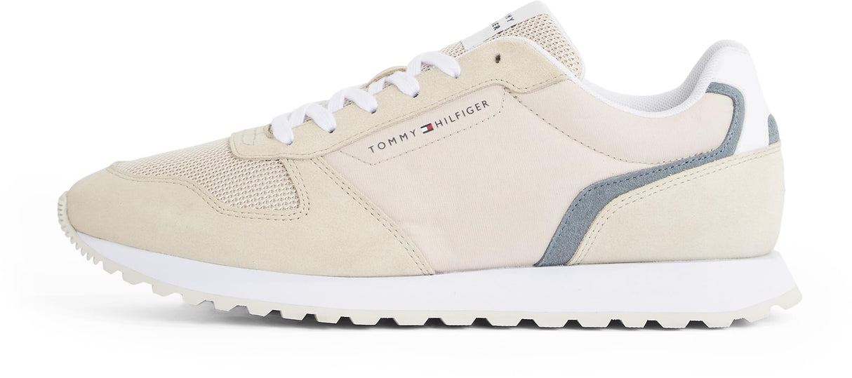 Tommy Hilfiger Runner Sneaker Hombre New Eva Summer Nylon Pop de Ante, Beige (Beige), 45