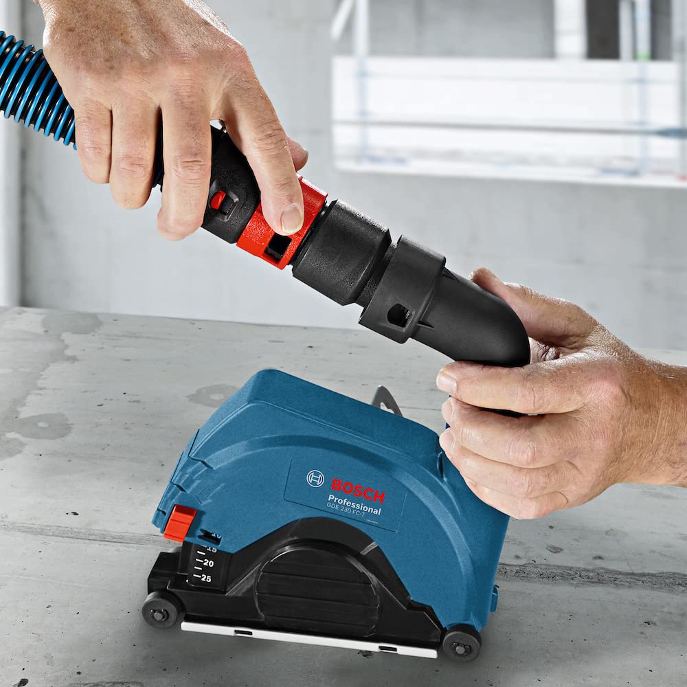 Bosch Professional Caperuza de aspiración, para discos de corte de amoladora 230 mm, montaje con tornillos, Azul Y Negro, Ø 230 mm