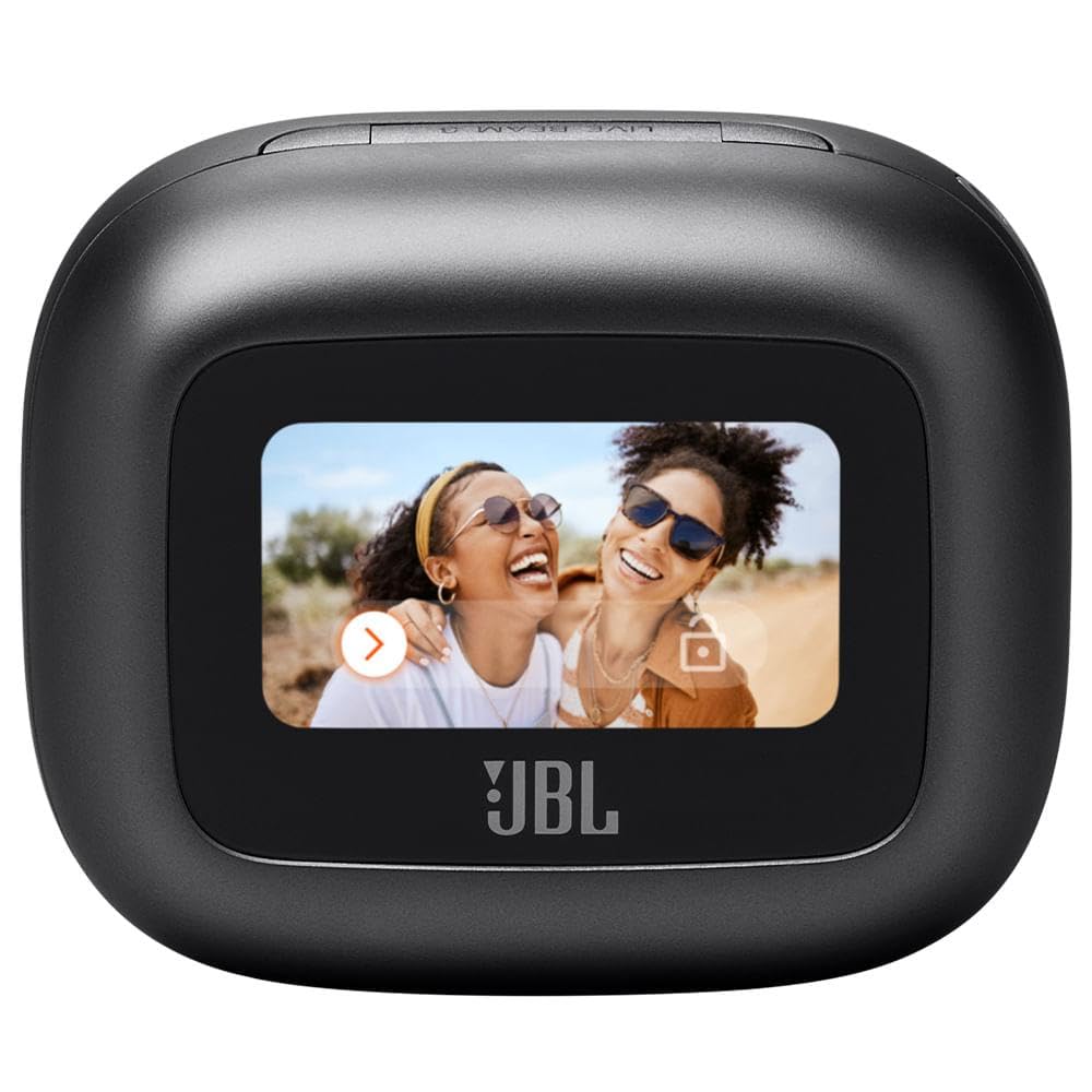 JBL Live Beam 3 Auriculares inalambricos de botón con almohadillas,True Wireless con cancelación de ruido adaptable, hasta 48 horas de reproducción, Bluetooth, audio de alta resolución, negro