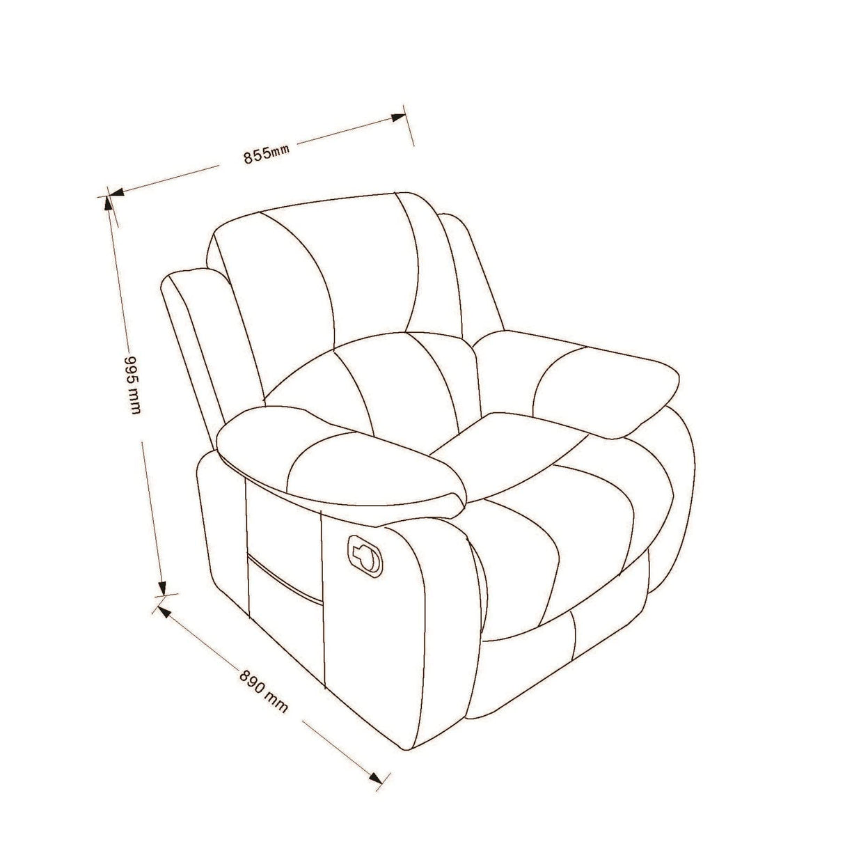 Astan Hogar AH-AR30900GR Ramón - Sillón Relax con Reclinación Manual (Sistema Pared Cero), Masaje Y Termoterapia, Gris