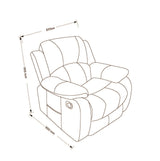 Astan Hogar AH-AR30900GR Ramón - Sillón Relax con Reclinación Manual (Sistema Pared Cero), Masaje Y Termoterapia, Gris