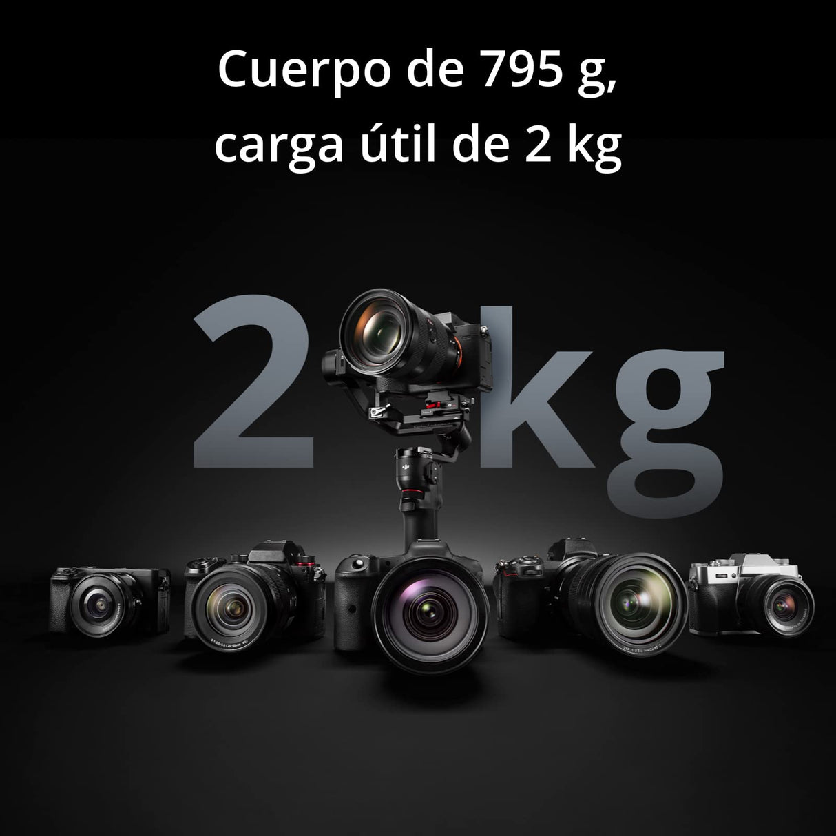 DJI RS 3 Mini, estabilizador Ligero de 3 Ejes para Canon/Sony/Panasonic/Nikon/Fujifilm, Carga Probada de 2 kg, Control del Obturador por Bluetooth, grabación Vertical nativa, estabilizador Camara