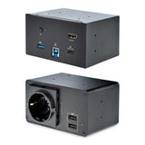 StarTech.com Caja de Conectividad para Mesa de Juntas - Módulo de Conexiones con Docking Station y Alimentación - HDMI PD (KITBXDOCKPEU)