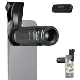 NEEWER 7X Lente Teleobjetivo con Clip Lente Teléfono Compatible con iPhone Samsung, 15 Elementos 12 Grupos 7X Aumento Lente Teléfono para Jaula Teléfono/Estuche/17mm Rosca Placa Trasera, LS-36 Pro
