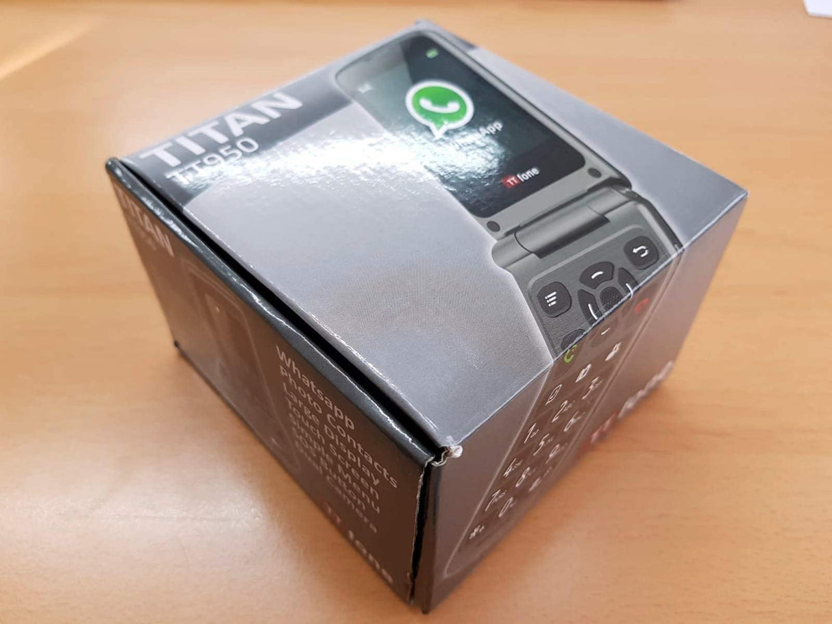 TTfone Titan TT950 Whatsapp 3G Pantalla táctil Senior Big Button Flip Teléfono móvil: fácil y fácil de Usar (Solo teléfono)