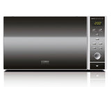 CASO MCG 30 Ceramic Chef - microondas 3 en 1 sin plato giratorio de 900W con grill de 1200W y aire caliente de 2100W - Capacidad grande de 30L - pantalla digital, frontal espejado - negro