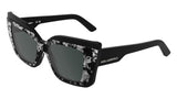 KARL LAGERFELD KL6204S Sunglasses, Black/Silver, Talla única para Mujer