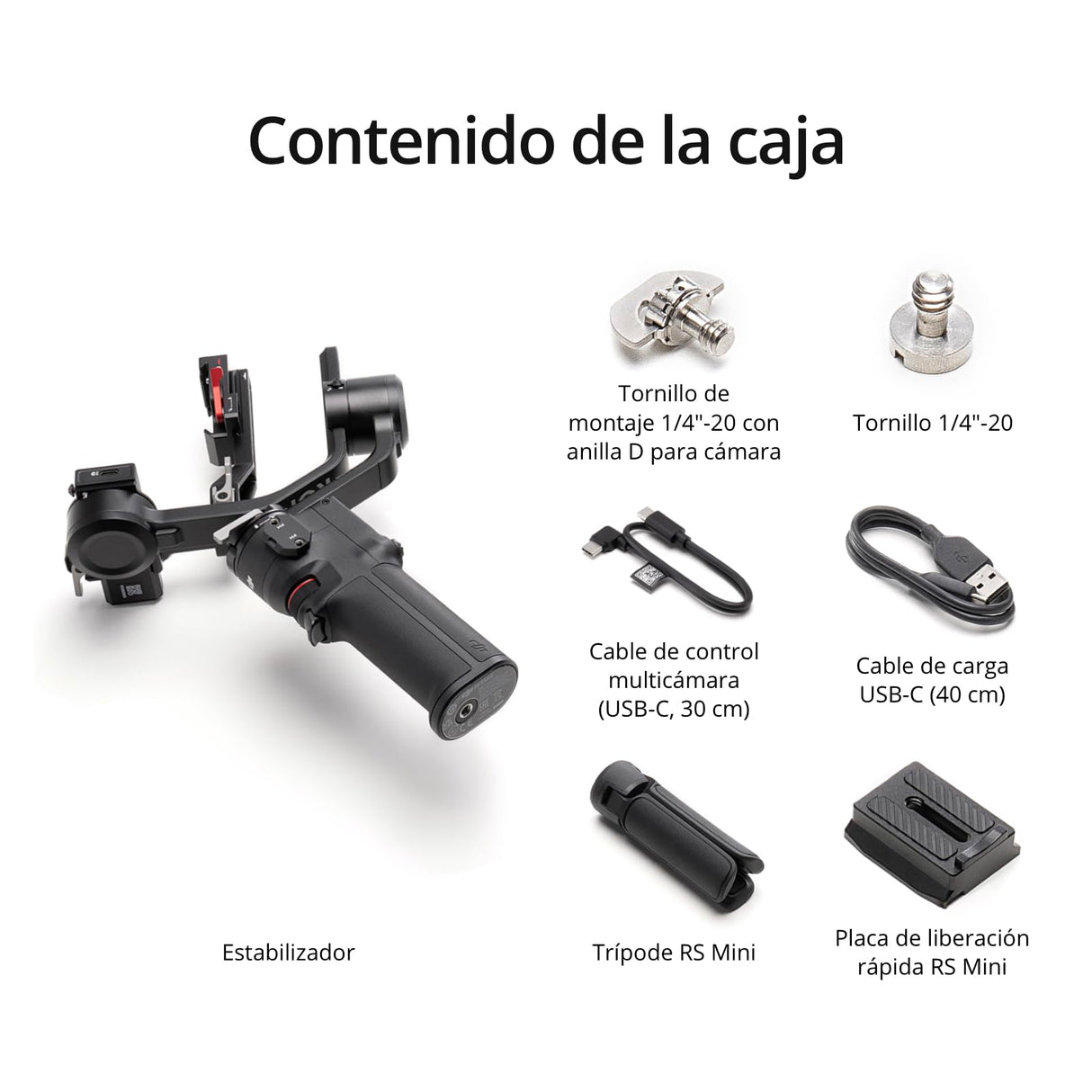 DJI RS 3 Mini, estabilizador Ligero de 3 Ejes para Canon/Sony/Panasonic/Nikon/Fujifilm, Carga Probada de 2 kg, Control del Obturador por Bluetooth, grabación Vertical nativa, estabilizador Camara