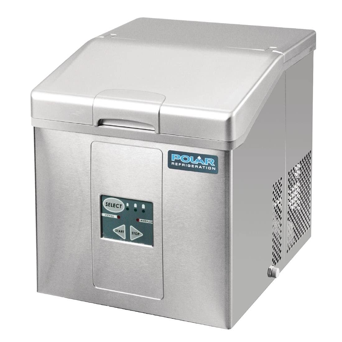 Máquina de hielo de acero inoxidable compacto