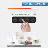 Aquavie Technology - OsmoTOUCH - Fuente de agua purificada por ósmosis inversa y esterilización - Dispensador instantáneo de agua templada y caliente - Depósito de 4,5 L