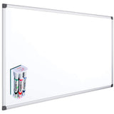 OFITURIA Pack Pizarra Blanca Magnética + Pentel MAXIFLO Set 4 Rotuladores con Borrador Magnetico Ligero - Pizarra Magnetica Lacada Con Marco De Aluminio Resistente Fácil De Borrar En Seco (150x100cm)
