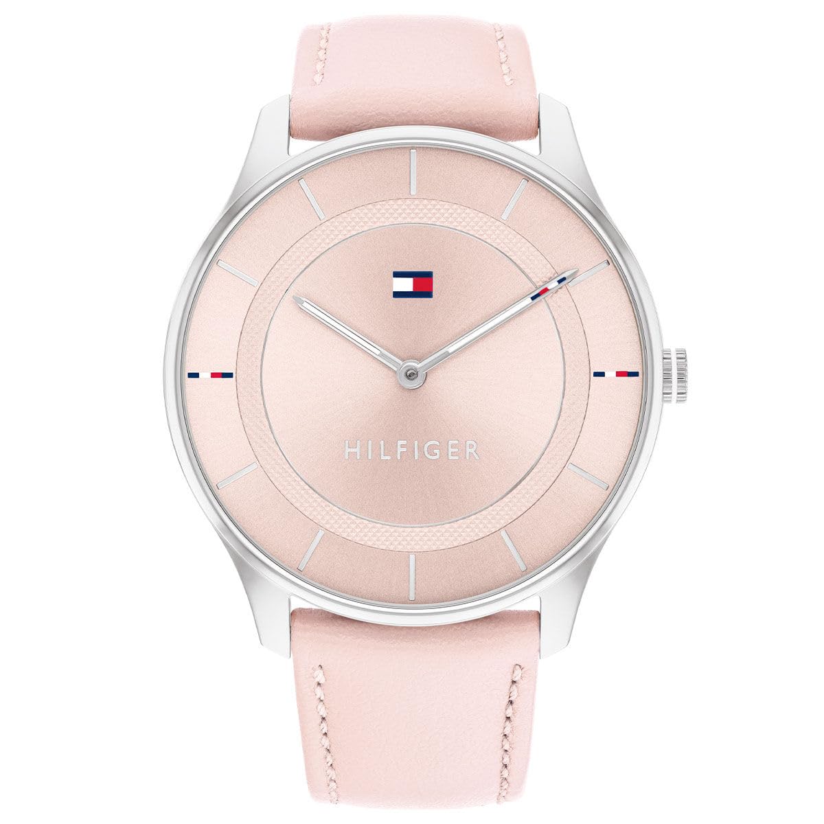 Tommy Hilfiger Reloj Analógico de Cuarzo para Mujer con Correa de Cuero Rosa - 1782527