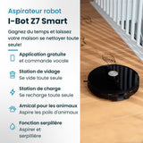 EZICLEAN Robot Aspirador Conectado con Base aspirante I-BOT Z7 Smart