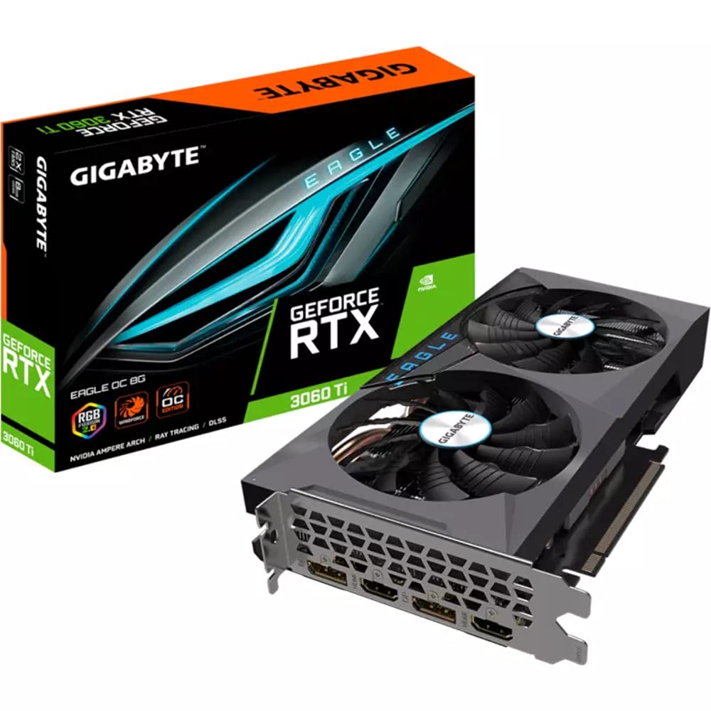Gigabyte Technology GeForce RTX 3060 Ti Eagle OC 8G (Rev. 2.0) NVIDIA 8 GB GDDR6 (NO VALIDO para MINERIA)