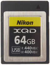 Nikon - Tarjeta de Memoria Profesional XQD de 64 GB (hasta 440 MB/s de Lectura y hasta 400 MB/s de Escritura), Compatible con híbrido Z 6II, Z 6, Z 7II, Z7, Reflex D6, D5, D850, D500