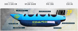 Boya remolcada Coasto Luna - PB-CBLUNA3 - para 3 Personas - Forma : Banana Dimensiones : 300x100 cm Capacidad : 3 Personas Construcción : PVC 28G + Nylon 840D Bolsa de Transporte incluida
