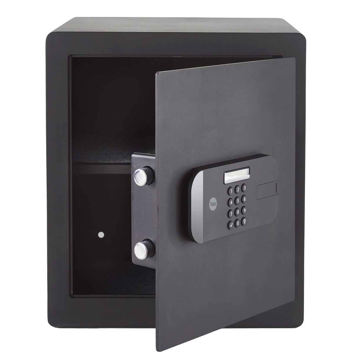 Yale YSEB/400/EB1 Caja Fuerte de Seguridad Electrónica, 40x35x34 cm, 38,5 L, Cerradura con 100,000 Combinaciones, Puerta de Acero, Bloqueo Antisierra, Color Negro