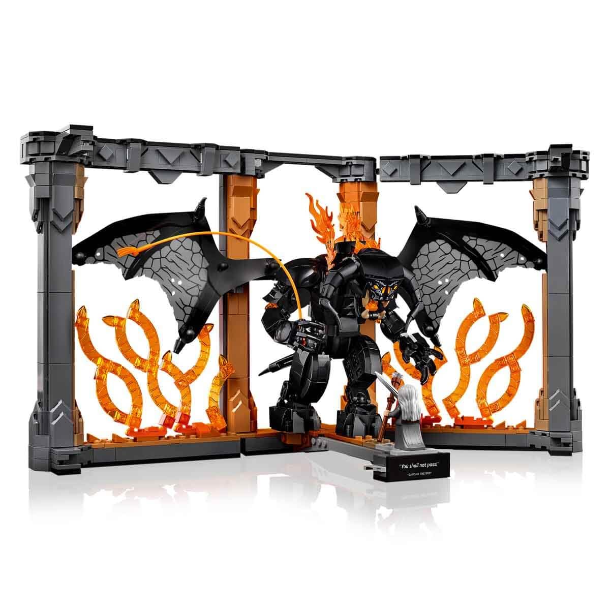 LEGO Icons Rincón Entre Libros: El Señor de los Anillos: Balrog Kit de Decoración, Set de Construcción, Regalo para Adultos y Amantes de la Épica Trilogía Cinematográfica 10367