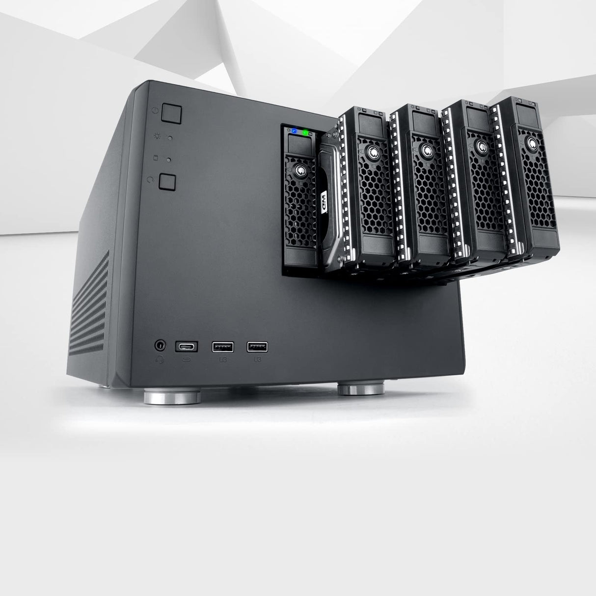 SilverStone Technology CS351, Chasis NAS de Alto Rendimiento de 5 bahías SAS-12G / SATA-6G con Cambio en Caliente, SST-CS351, Negro