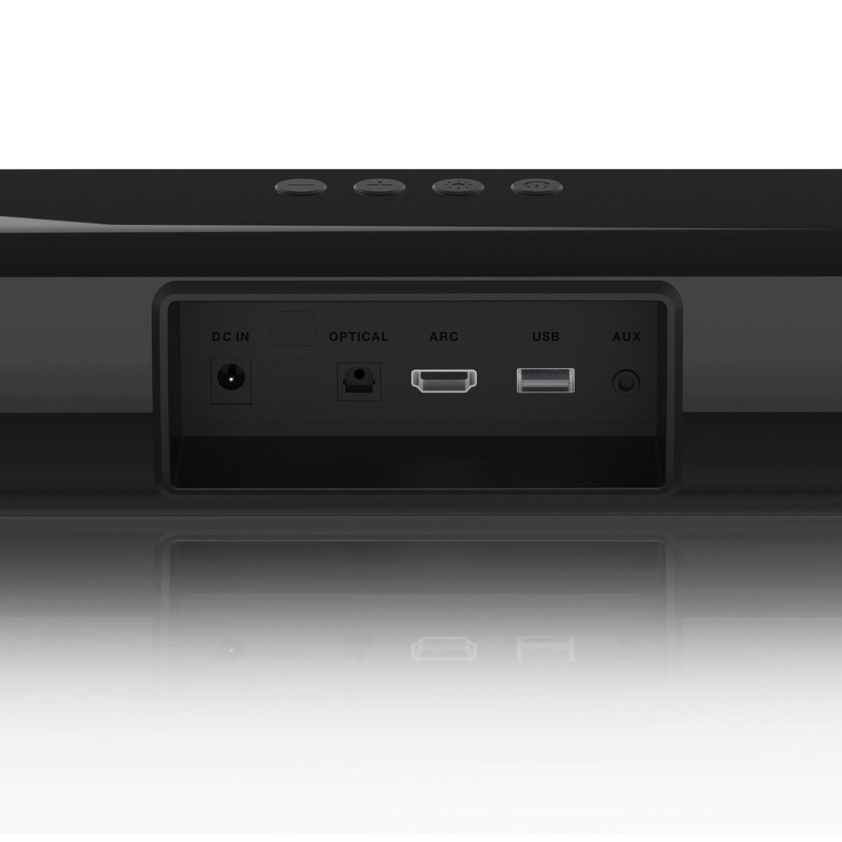 Lenco SB-042LEDBK - Barra de Sonido Bluetooth® de 85 cm con HDMI (ARC) y animación de luz LED - Negro