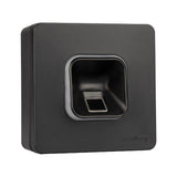 EKEY 203706 Set de Lector de Huellas xLine Negro con Marco de plástico Negro, Carcasa de Pared, centralita, Solución de Acceso para Montaje de Pared, 0,4 W, 12-24 V, Lector de Huellas Negro