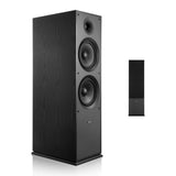 VEVOR Altavoz de Suelo de 2 Vías, con Tweeter de 2,54 cm y Dos Woofers de 20,32 cm, Potencia Máxima de 600 W, Respuesta de Frecuencia de 50 Hz a 20 kHz, Carcasa de MDF, para Audio Doméstico