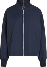 Tommy Hilfiger Cazadora Bomber Mujer Casual Nailon fina, Azul (Dark Night Navy), L