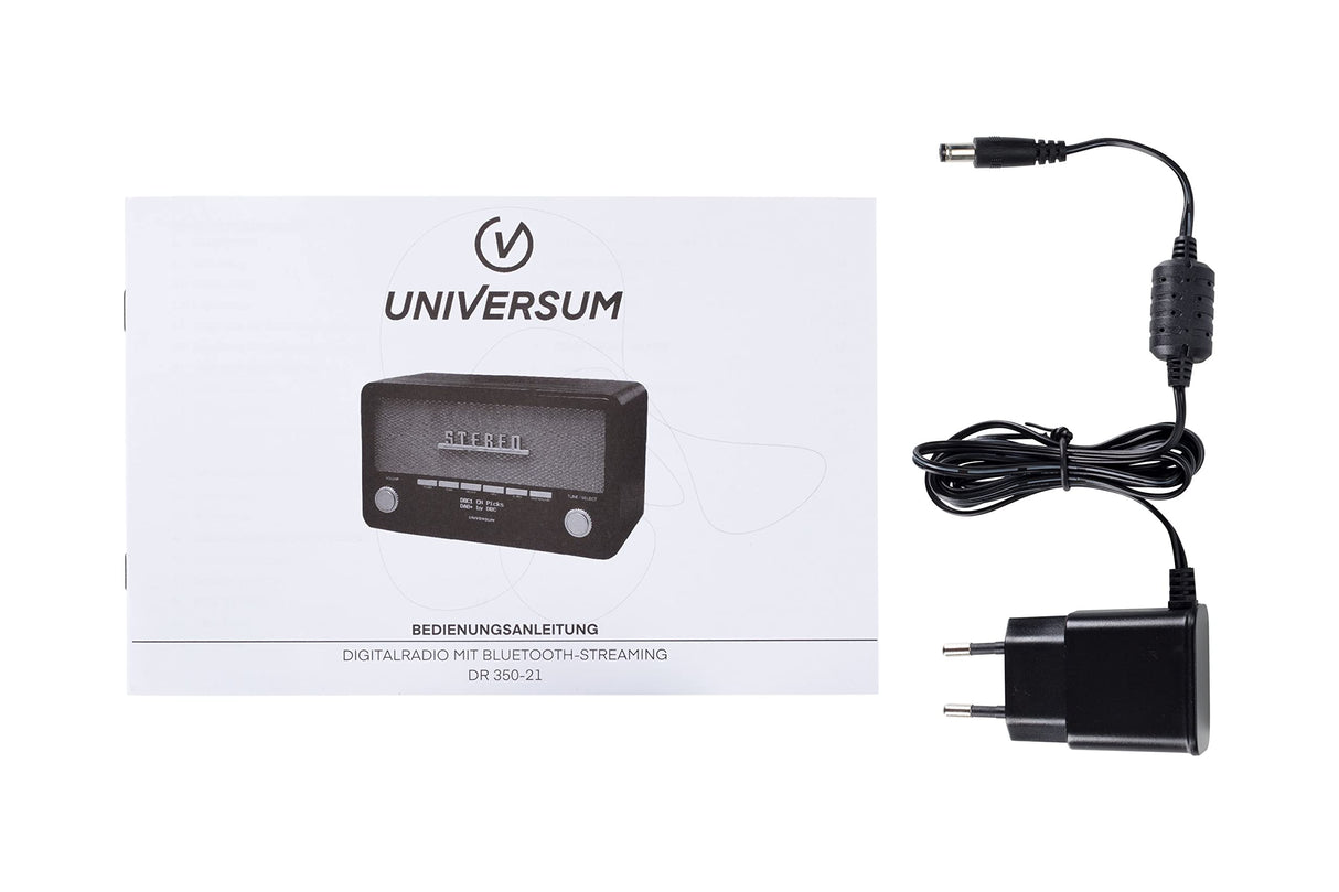 UNIVERSUM DR 350-21 Radio de Mesa Dab+, FM AUX, Bluetooth® con función Despertador marrón