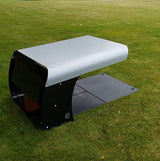 Refugio Robot cortacésped multimarca ROBOT PROTECT B 65x65x40cm| Resistente a la Intemperie + protección UV | Patas de Acero Inoxidable | Material de Montaje Incluido | Made in Europe