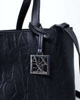 Armani Exchange Liz - Medium Open Shopping, Bolsos para Mujer, Negro (Black), Talla única