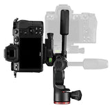 Manfrotto Befree - Cabezal de trípode para cámara en Vivo de 3 vías, Aluminio, Carga útil de 6 kg, para trípodes de Viaje, con Asas Plegables, Sistema de Arrastre Fluido, para Fotos y Videos, Equipo