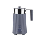 Alessi Plissé MDL13 G - Espumador de Leche de Inducción Multifunción, en Resina Termoplástica, Jarra en Acero Inoxidable, Enchufe Europeo, 600 W, 35 cl, Gris
