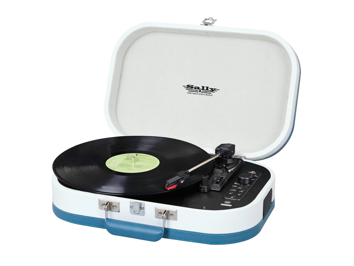 Tocadiscos Trevi TT 1020 BT USB Estéreo Bluetooth Batería Recargable Turquesa