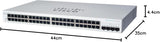 Cisco Switch Inteligente Cisco Business CBS220-48FP-4X | 48 Puertos GE | PoE Completo | 4 SFP+ de 10 G | 3 años de garantía Limitada de Hardware (CBS220-48FP-4X-EU)