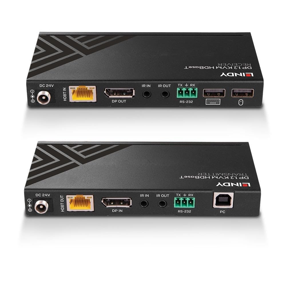 Lindy 39385 Extensor KVM HDBaseT Cat.6 DisplayPort 1.2, USB, IR y RS-232