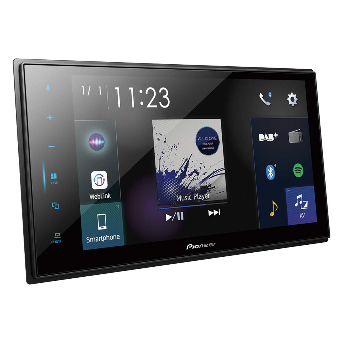 Pioneer SPHEVO82DABUNI Radio para Coche (1 DIN, Pantalla de 8 Pulgadas, Radio Dab+, Radio Digital, Android Coche, Apple CarPlay, Spotify, transmisión Bluetooth, WebLink, reproducción de Archivos