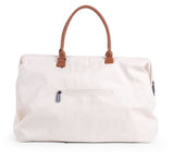 CHILDHOME, Mommy Bag, bolso cambiador, maternidad, bolso de viaje, gran capacidad, cambiador, correa ajustable para el hombro, compartimentado, bolsillo termico, pasaje para la maleta, Crudo y negro