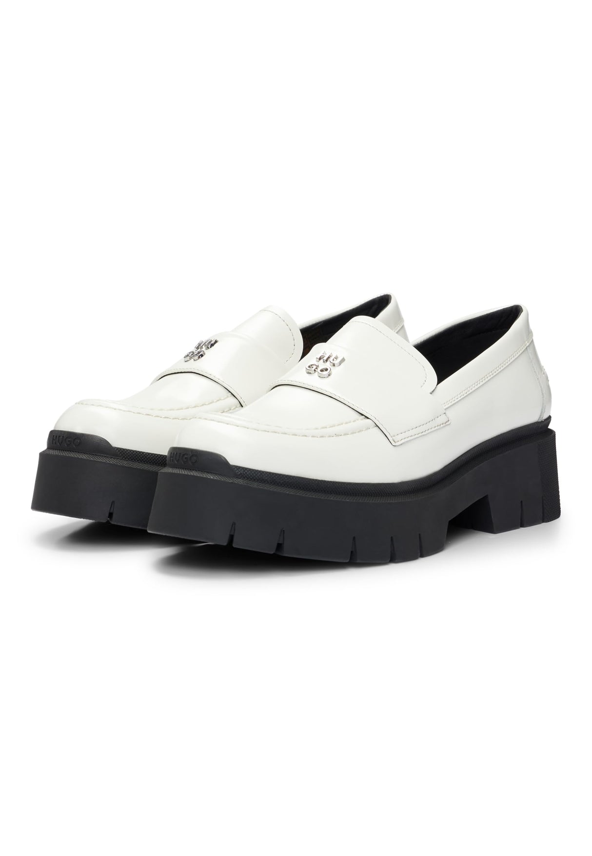 HUGO Kris_Loafer_BROF, Mocasines Planos Mujer, Natural, 36 EU