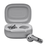 JBL Live Flex 3 Auriculares inalámbricos de botón True Wireless con cancelación de ruido adaptable, hasta 50 horas de reproducción, Bluetooth, audio de alta resolución, plateado