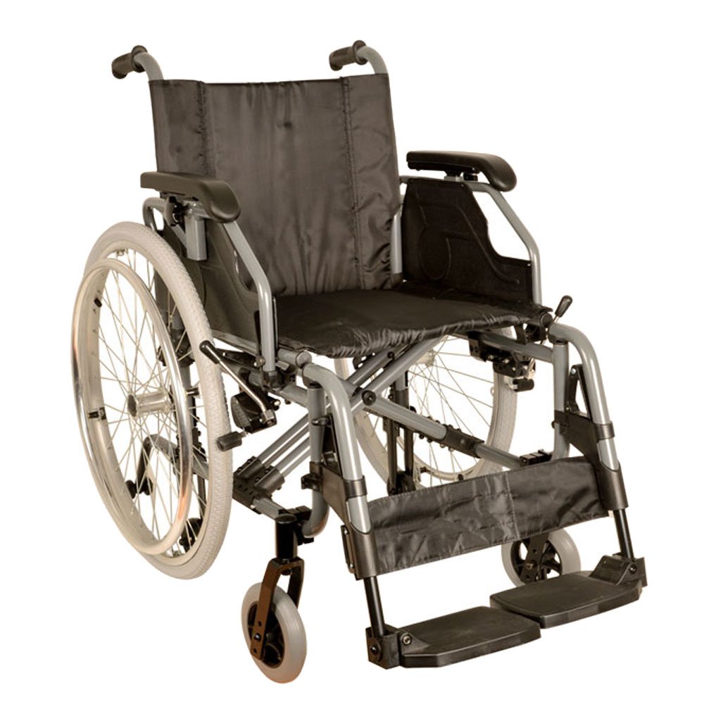 Gima King - Cochecito de aluminio con asiento de 46 cm, tejido negro