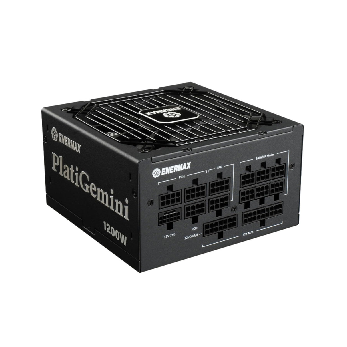 Fuente de alimentación híbrida ENERMAX PlatiGemini ATX 3.1 & ATX12VO 1200W 80PLUS Platinum (Totalmente Modular, 12V-2x6, 60% Semi-sin Ventilador) Incl. GPU WireView; EGN1200P