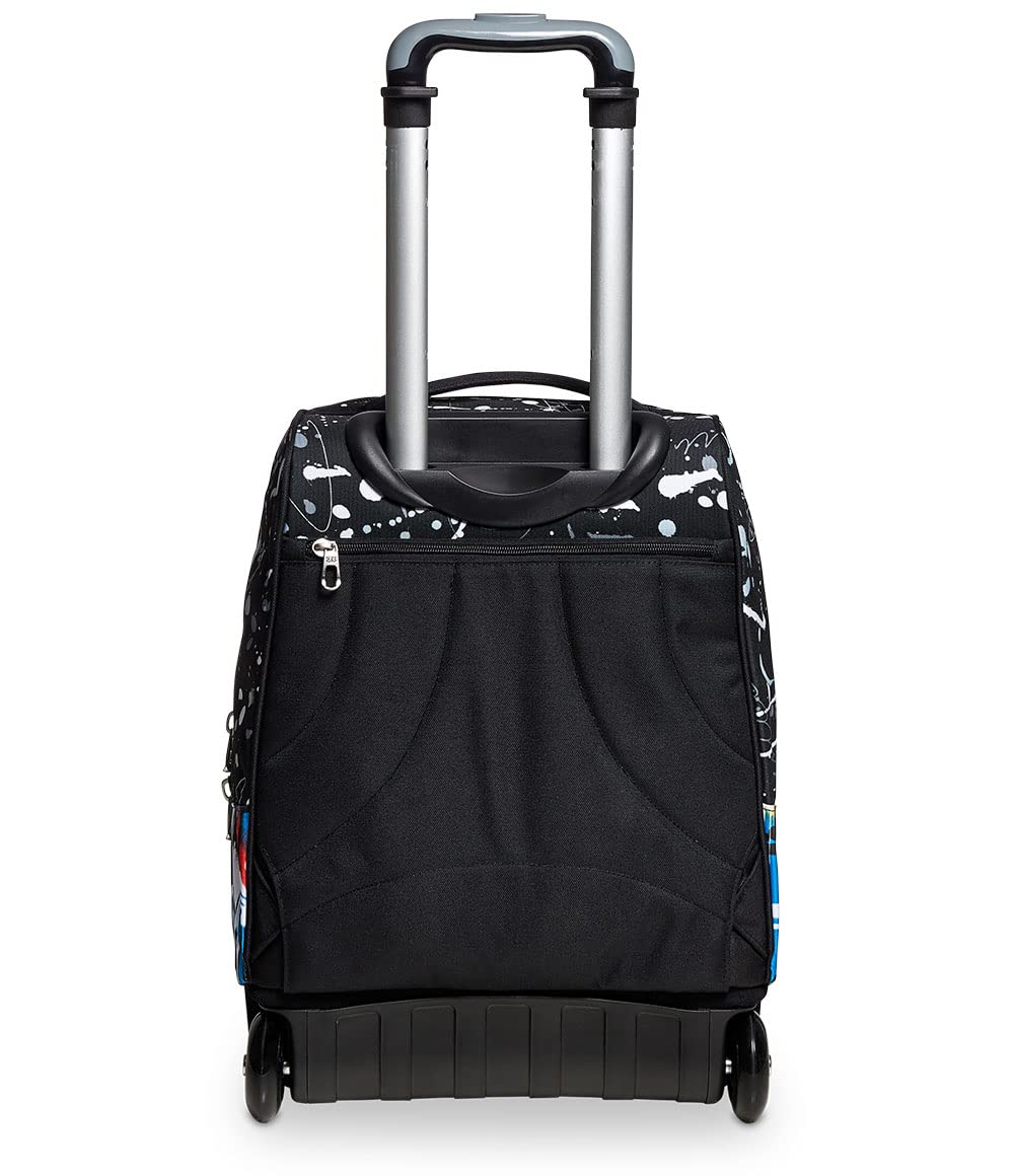Seven Trolley Mochila, NAVYBUSH, Bolsa con Ruedas Para Libros, 2 en 1, Mochila+Trolley, para adolescentes, niñas y niños, Para la escuela, el deporte, el tiempo libre, funda para portátil